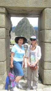 Bianca and I standing at the entrance of the citadel of Machu Pichu