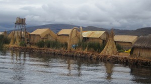 Lake Titicaca, Peru - floating islands made of piles of reeds (totora)
